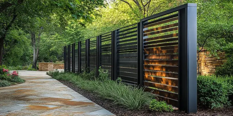 nowoczesne metalowe ogrodzenia z Polski