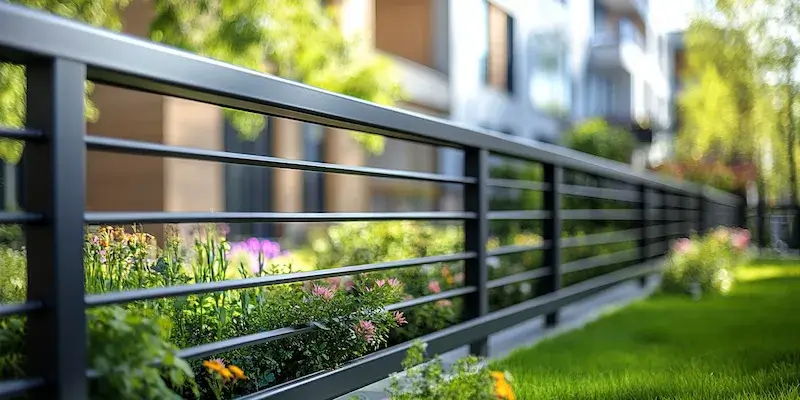 Moderne Metallzäune aus Polen